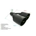 Universal Exhaust Tail Pipe Muffler Tip round 80mm lenght 280mm mounting diameter 55mm-2