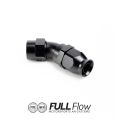 Full Flow PTFE Hose End Fitting 45 Degree AN-8-1