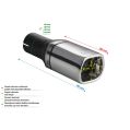Universal Auspuffendrohr Schalldämpferspitze rechteckig 80×65mm Länge 120mm Montagedurchmesser 50mm-2