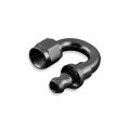 AN8 push-on 180' fitting Black-1