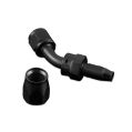 Alu-Fitting Dash 10 Adapter 45° Blockwinkel 7/8 zoll - AN10 JIC10 Schwarz-2