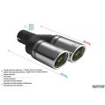 Universal Exhaust Tail Pipe Muffler Tip round 90mm lenght 220mm mounting diameter 55mm-2