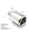 Universal Exhaust Tail Pipe Muffler Tip round 100mm lenght 120mm mounting diameter 55mm-2