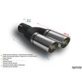 Universal Auspuffendrohr Schalldämpferspitze rund 60mm Länge 220mm Montagedurchmesser 60mm-2
