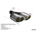 Universal Auspuffendrohr Schalldämpferspitze oval 120×80mm Länge 250mm Montagedurchmesser 55mm-2