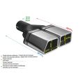 Universal Auspuffendrohr Schalldämpferspitze speziell 86×54mm Länge 200mm Montagedurchmesser 50mm-2