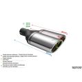 Universal Auspuffendrohr Schalldämpferspitze oval 220×80mm Länge 220mm Montagedurchmesser 55mm-2