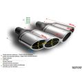 Universal Exhaust Tail Pipe Muffler Tip oval 95×65mm lenght 200/180mm mounting diameter 50mm-2