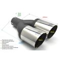 Universal Exhaust Tail Pipe Muffler Tip round 90mm lenght 220mm mounting diameter 50mm-2