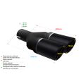 Universal Exhaust Tail Pipe Muffler Tip round 70mm lenght 200mm mounting diameter 60mm-2