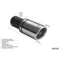 Universal Exhaust Tail Pipe Muffler Tip round 90mm lenght 190mm mounting diameter 65mm-2