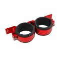 Doppelte Kraftstoffpumpenhalterung 60mm Rot-1