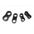 AN10 DUAL CLIPS Hose Fuel lines Clamp Cable Black-1