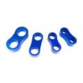 AN12 DUAL CLIPS Hose Fuel lines Clamp Cable Blue-1