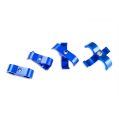 AN12 DUAL CLIPS Hose Fuel lines Clamp Cable Blue-3