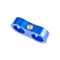 AN12 DUAL CLIPS Hose Fuel lines Clamp Cable Blue-4