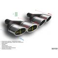 Universal Exhaust Tail Pipe Muffler Tip oval 95×65mm lenght 200/180mm mounting diameter 60mm-2