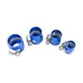 AN -10 AN10 20mm rubber hose end finisher twisted jubilee clip Blue-3