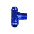 T-Stück Mann / Mann / Mann AN6-1/8 NPT-AN6 Blau-2
