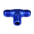 T-Stück Mann / Mann / Mann AN6-1/8 NPT-AN6 Blau-4
