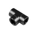 T-Stück weiblich / weiblich / weiblich 1/2 NPT Schwarz-1