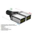 Universal Auspuffendrohr Schalldämpferspitze rechteckig 82×54mm Länge 200mm Montagedurchmesser 50mm-2