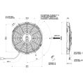Axial pull radiator cooling fan Spal 12V VA09-AP12/C-54S (280mm)-2