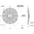 Axial pull radiator cooling fan Spal 12V VA18-AP10/C-41S (385mm)-2