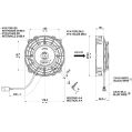Axial suction radiator cooling fan SPAL 12V VA22-AP11/C-64A (167 MM)-2