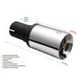 Universal Auspuffendrohr Schalldämpferspitze rund 80mm Länge 120mm Montagedurchmesser 55mm-2
