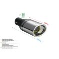 Universal Exhaust Tail Pipe Muffler Tip oval 120×80mm lenght 120mm mounting diameter 60mm-2
